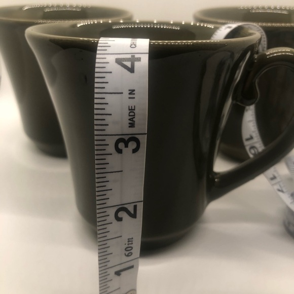 Williams Sonoma Coffee Mugs Made In Portugal Set Of 3 Olive Green - Picture 9 of 9